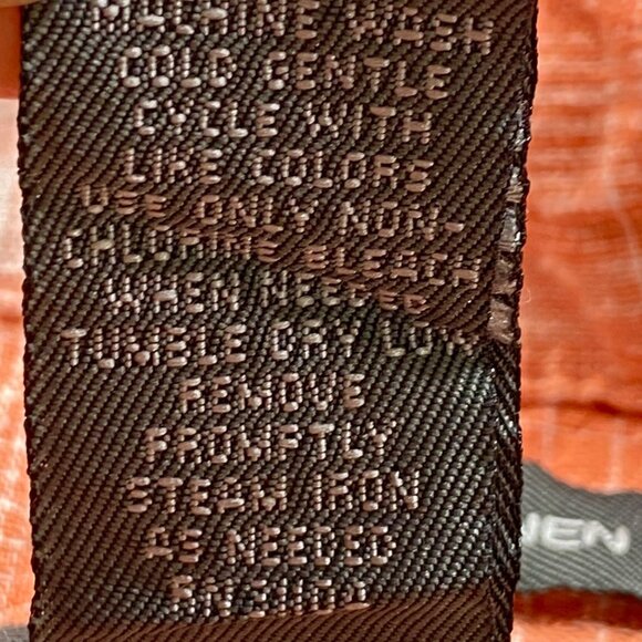 Saddlebred Shirt Men's Large Orange Plaid Washable Linen Button-Up Beach Summer - Picture 6 of 8